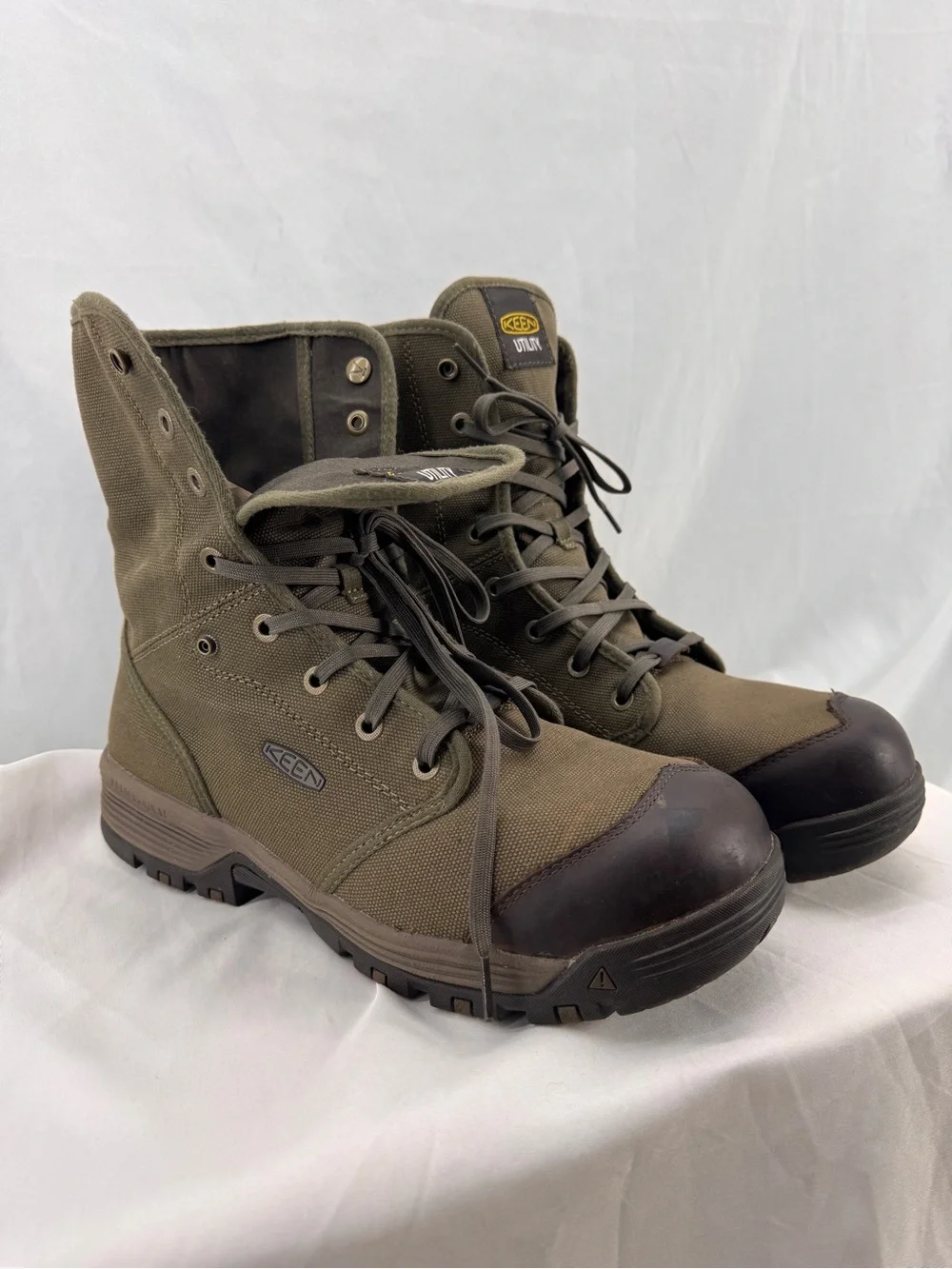KEEN Utility Roswell Work Boots Military Olive Men’s Size 11EE Composite Toe